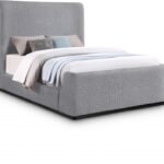 Oliver Boucle Fabric Upholstered Bed