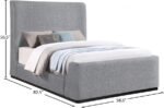 Oliver Boucle Fabric Upholstered Bed - Image 9