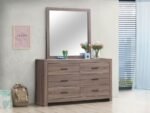 BRANTFORD 6-DRAWER DRESSER WITH MIRROR BARREL OAK - Image 2
