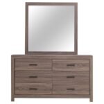 BRANTFORD 6-DRAWER DRESSER WITH MIRROR BARREL OAK - Image 3