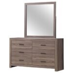 BRANTFORD 6-DRAWER DRESSER WITH MIRROR BARREL OAK - Image 4