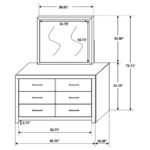 BRANTFORD 6-DRAWER DRESSER WITH MIRROR BARREL OAK - Image 12