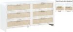 Sage Solid Wood And Natural Cane Wood Dresser - Image 2