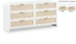 Sage Solid Wood And Natural Cane Wood Dresser