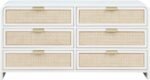 Sage Solid Wood And Natural Cane Wood Dresser - Image 4