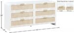 Sage Solid Wood And Natural Cane Wood Dresser - Image 11
