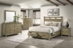 HAZLEWOOD 5-PIECE QUEEN BEDROOM SET VINEYARD OAK