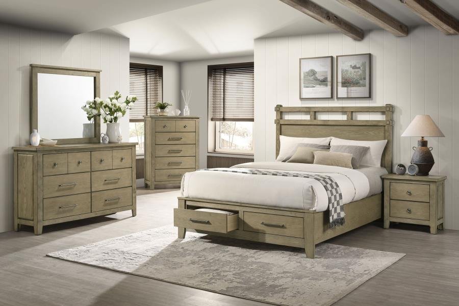 207530Q-S5_01x900.jpg HAZLEWOOD 5-PIECE QUEEN BEDROOM SET VINEYARD OAK - Image 1