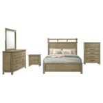 HAZLEWOOD 5-PIECE QUEEN BEDROOM SET VINEYARD OAK - Image 2