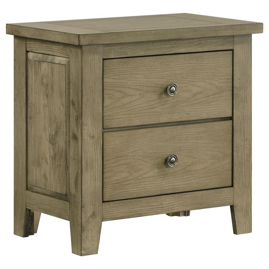 207532_02x900.jpg HAZLEWOOD 2-DRAWER NIGHTSTAND BEDSIDE TABLE VINEYARD OAK - Image 1