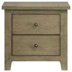 HAZLEWOOD 2-DRAWER NIGHTSTAND BEDSIDE TABLE VINEYARD OAK - Image 3