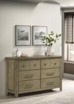 HAZLEWOOD 6-DRAWER BEDROOM DRESSER CABINET VINEYARD OAK - Image 2