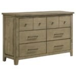 HAZLEWOOD 6-DRAWER BEDROOM DRESSER CABINET VINEYARD OAK
