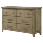 HAZLEWOOD 6-DRAWER BEDROOM DRESSER CABINET VINEYARD OAK - Image 4