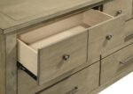 HAZLEWOOD 6-DRAWER BEDROOM DRESSER CABINET VINEYARD OAK - Image 10