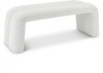 Arc Boucle Fabric Upholstered Bench