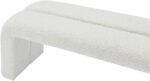 Arc Boucle Fabric Upholstered Bench - Image 4
