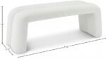 Arc Boucle Fabric Upholstered Bench - Image 5