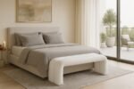 Arc Vegan Leather Upholstered Bench - Image 2