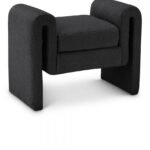 Stylus 31.5" Boucle Fabric Upholstered Bench