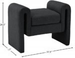 Stylus 31.5" Boucle Fabric Upholstered Bench - Image 6