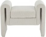 Stylus 31.5" Boucle Fabric Upholstered Bench - Image 3