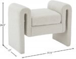 Stylus 31.5" Boucle Fabric Upholstered Bench - Image 6