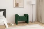 Stylus 31.5" Boucle Fabric Upholstered Bench - Image 2