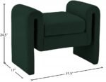Stylus 31.5" Boucle Fabric Upholstered Bench - Image 6