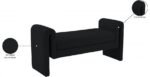 Stylus 51" Boucle Fabric Upholstered Bench - Image 7
