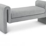 Stylus 51" Boucle Fabric Upholstered Bench
