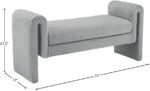 Stylus 51" Boucle Fabric Upholstered Bench - Image 6
