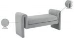 Stylus 51" Boucle Fabric Upholstered Bench - Image 7