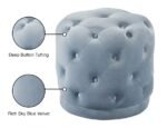 Harper Velvet Upholstered Stool - Image 4
