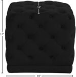 Stella Velvet Upholstered Stool - Image 3