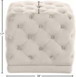 Stella Velvet Upholstered Stool - Image 3