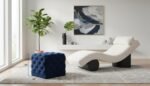 Stella Velvet Upholstered Stool - Image 2