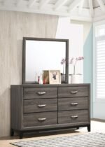 WATSON 6-DRAWER DRESSER WITH MIRROR GREY OAK - Image 2