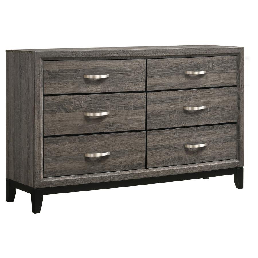 212423_02x900.jpg WATSON 6-DRAWER DRESSER GREY OAK - Image 1