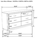 WATSON 6-DRAWER DRESSER GREY OAK - Image 12