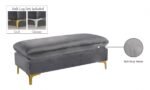 Naomi Velvet Upholstered Bench - Image 4