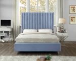 Candace Velvet Upholstered Bed - Image 4