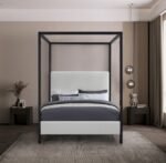 James Linen Textured Fabric Upholstered Bed - Image 4