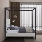 James Linen Textured Fabric Upholstered Bed - Image 5
