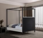 James Linen Textured Fabric Upholstered Bed - Image 6