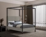 James Linen Textured Fabric Upholstered Bed - Image 2