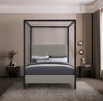 James Linen Textured Fabric Upholstered Bed - Image 4