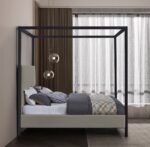 James Linen Textured Fabric Upholstered Bed - Image 5