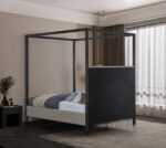 James Linen Textured Fabric Upholstered Bed - Image 6