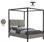 James Linen Textured Fabric Upholstered Bed - Image 8